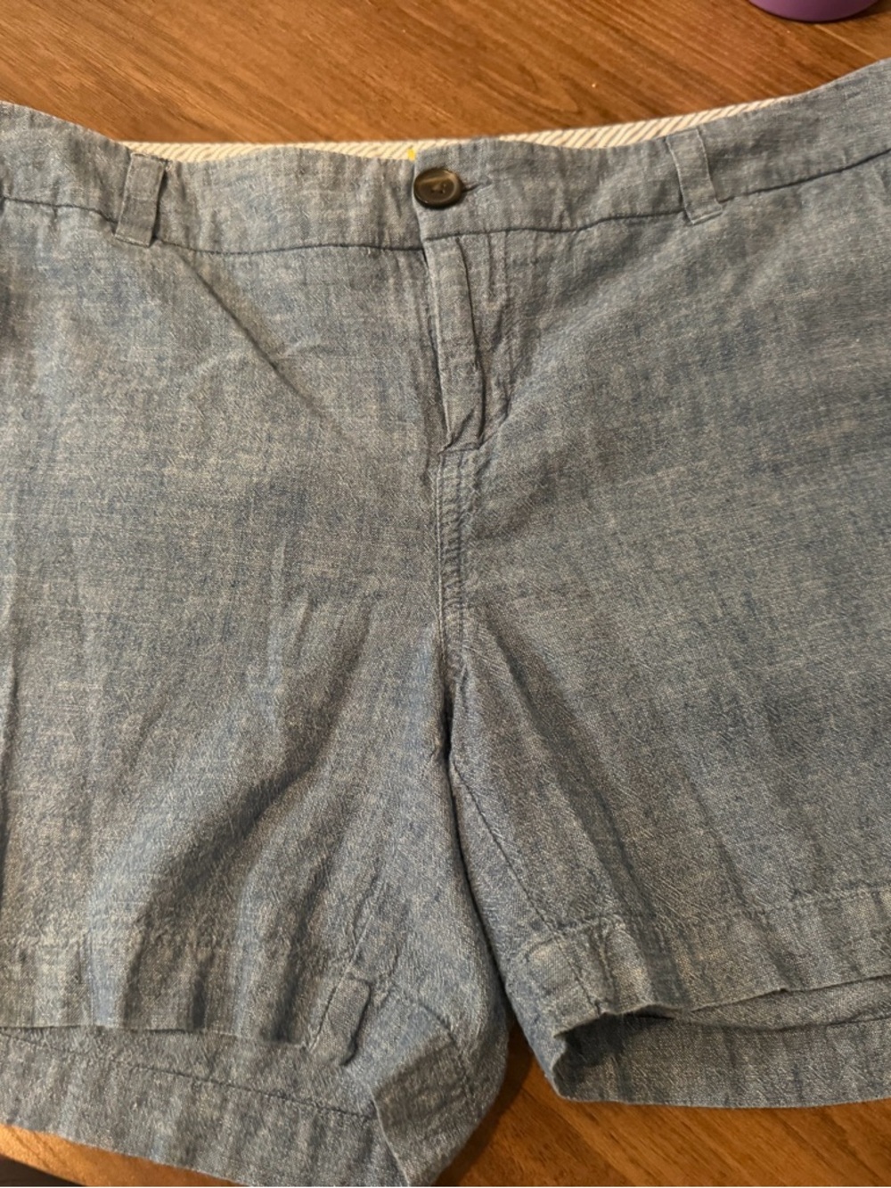 Merona Light Blue Linen-Blend Women's Bermuda Shorts